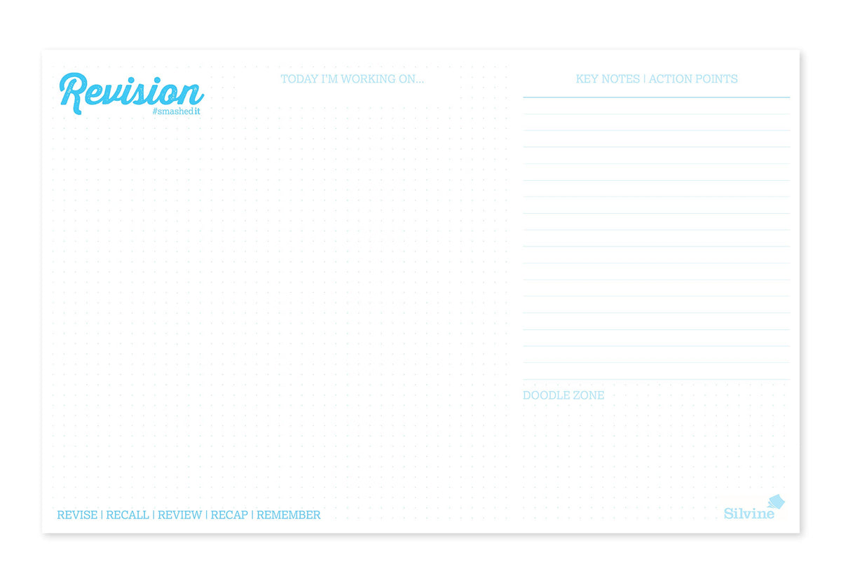 Silvine Luxpad Revision and Study Desk Pad, 36 x 23cm