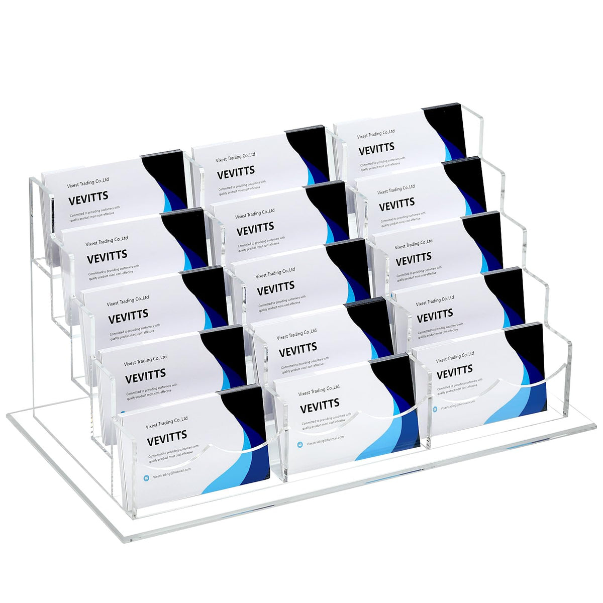 Vevitts Acrylic Business Card Holder for Desk Multiple Business Card Holders Business Card