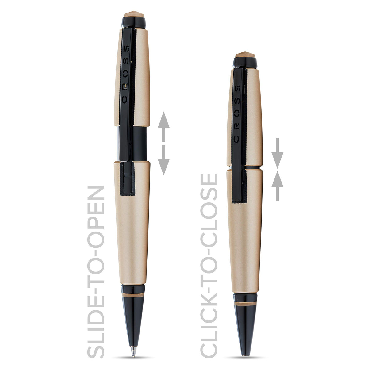 Cross Edge Matte Hazelnut Gel Rollerball Pen, Medium Point, Black Ink