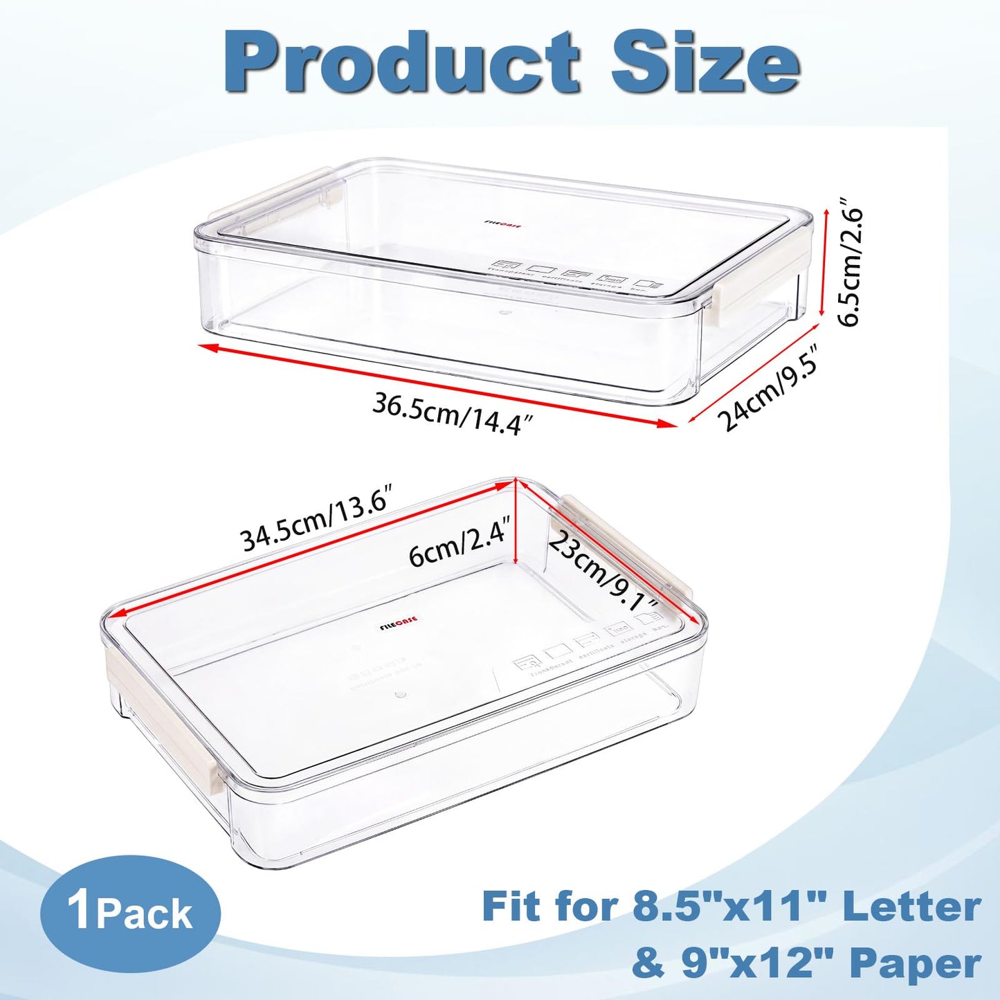 BTSKY 1 Pack Plastic Storage Containers with Lids, Portable Project Case