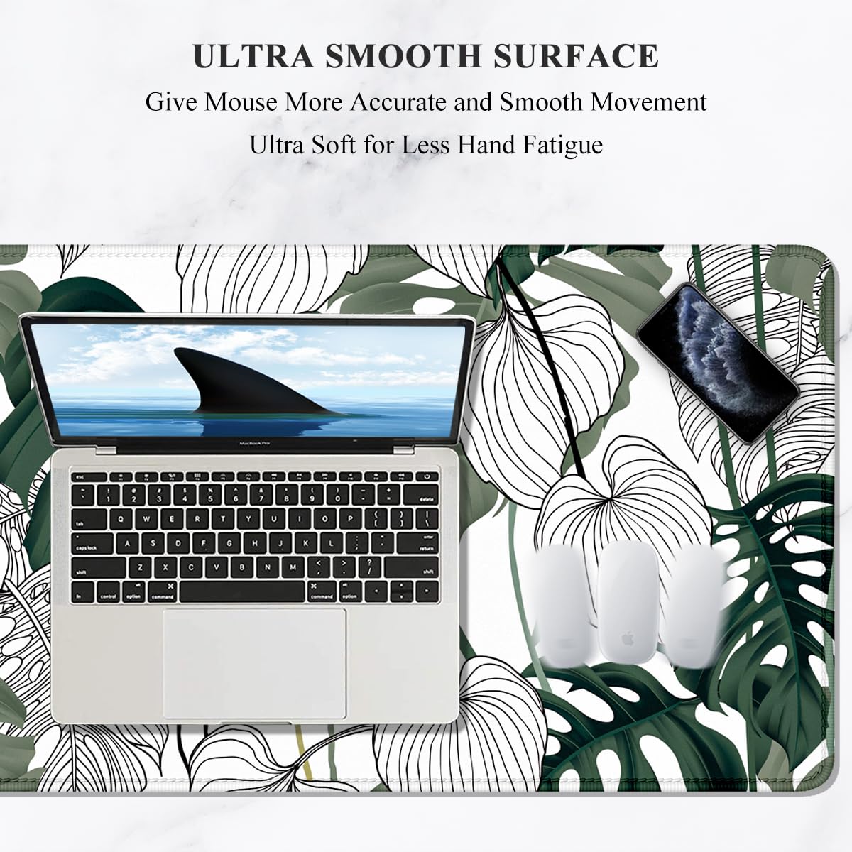 Auhoahsil Desk Mouse Pad, Large Gaming Mousepad, XXL Desk Pad, Extended Long Superior Micro-Weave