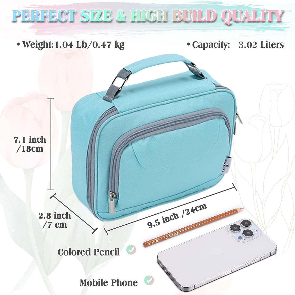 VX VONXURY Large Pencil Case, 54-Slot Colored Pen Pouch 2 Removable Sleeves