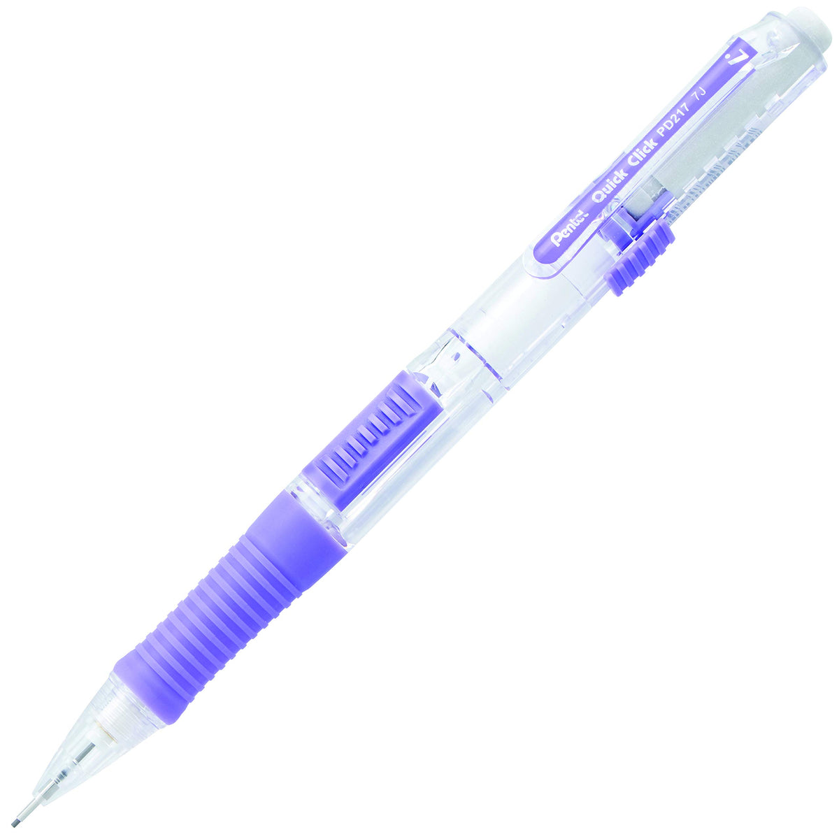 Pentel QUICK CLICK Mechanical Pencil (0.7mm), Violet Barrel, Box of 12 Pencils (PD217V)