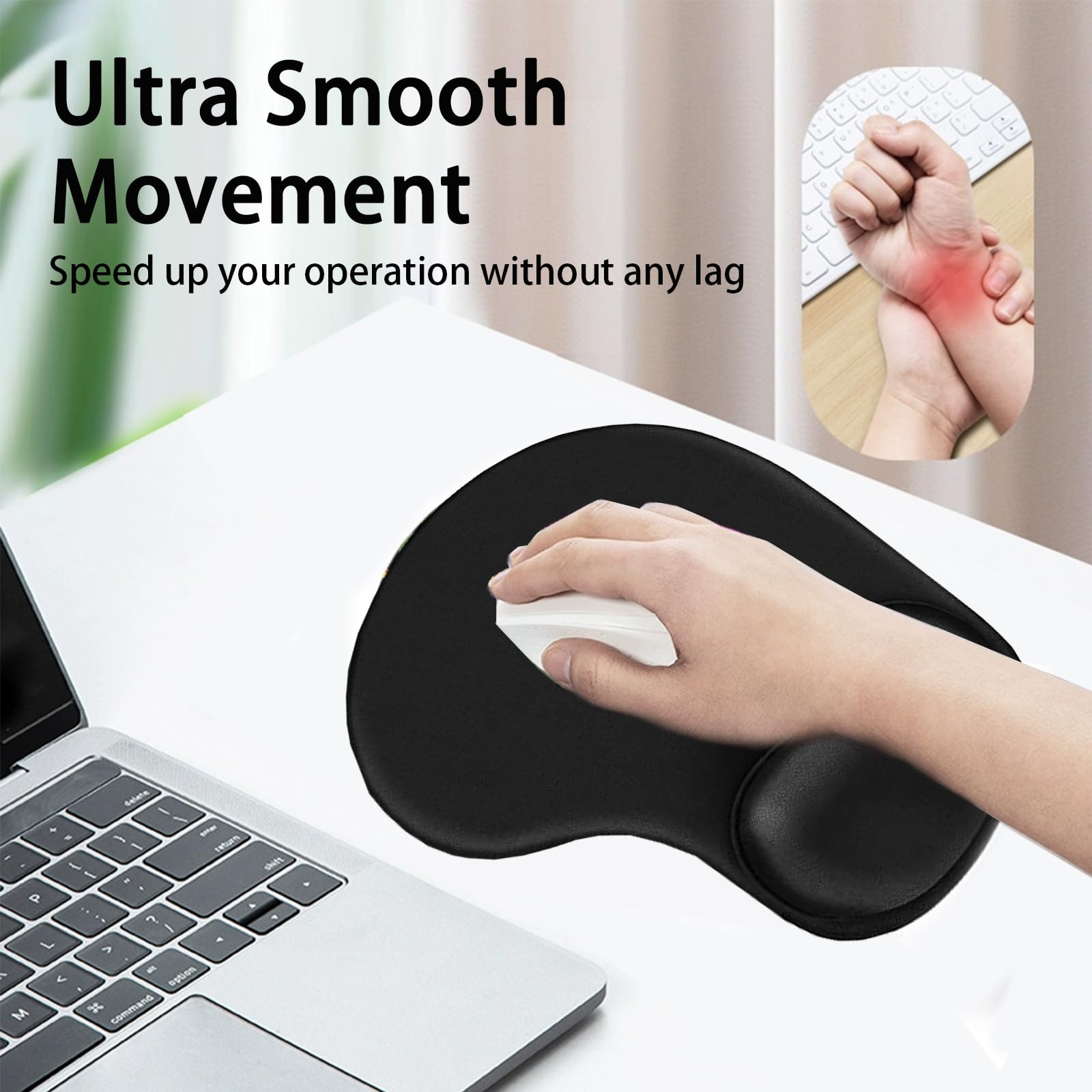 Custom Mouse Pad with Wrist Support，Ergonomic Personalized Mousepad,Add Personalized Photo & Text