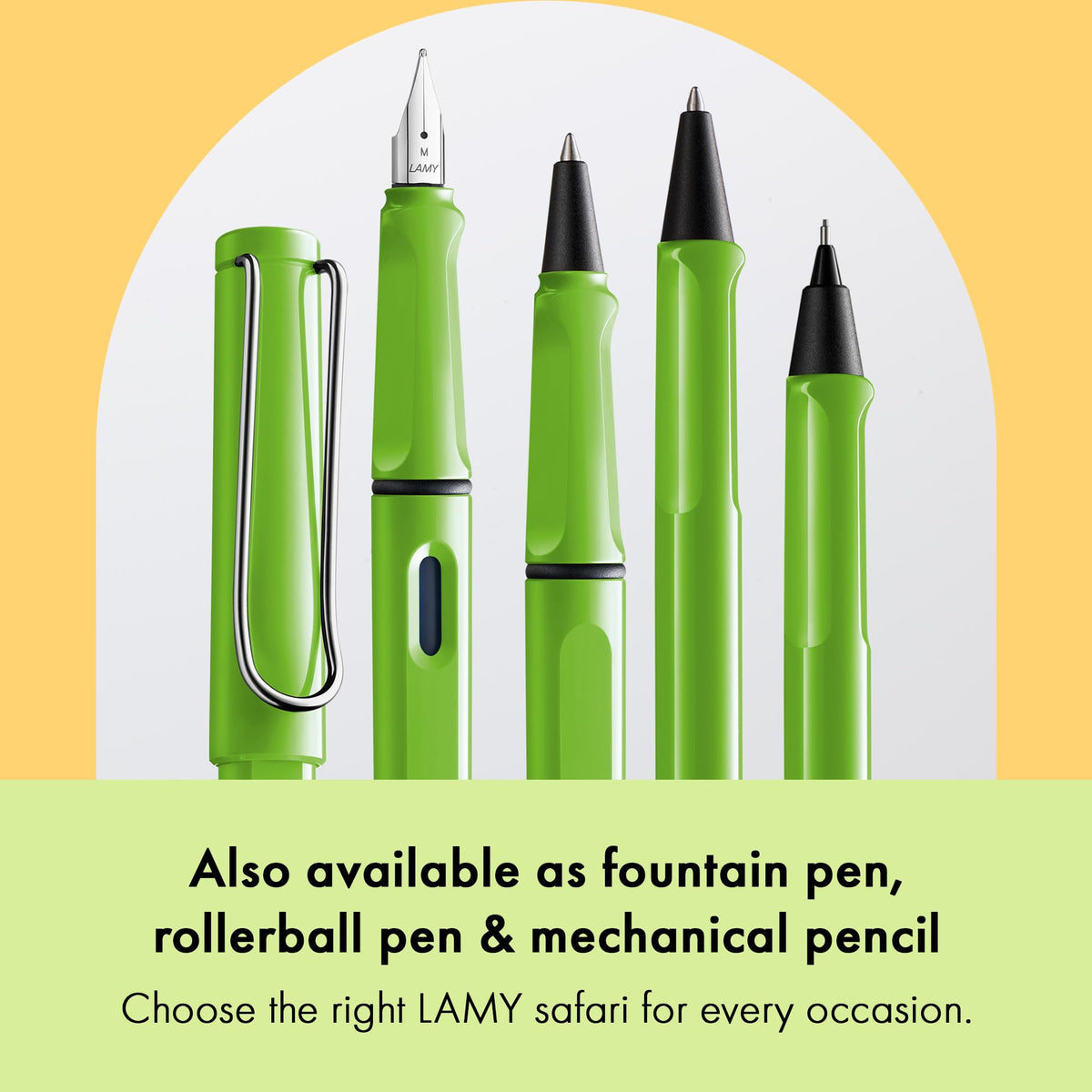 Lamy safari green - Ballpoint Pen with ergonomic grip & line width M - for pleasant long writing