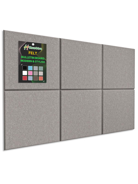 Hsurbtra Large Cork Board for Wall 36 x 24 Inch, 6 Pack Felt Bulletin Notice Board with Pushpins