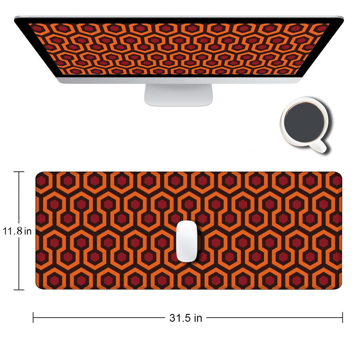 SANWUMIAN Gaming Mouse Pad, XXL Extended Computer Keyboard Long Mouse Mat, Large Desk Pad for