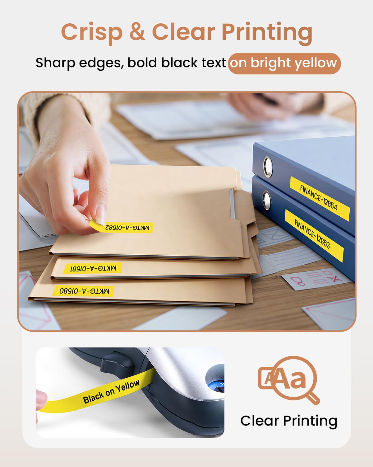 Yellow Plastic Tape Strong Adhesion Replace for Dymo Letratag Refills 91332
