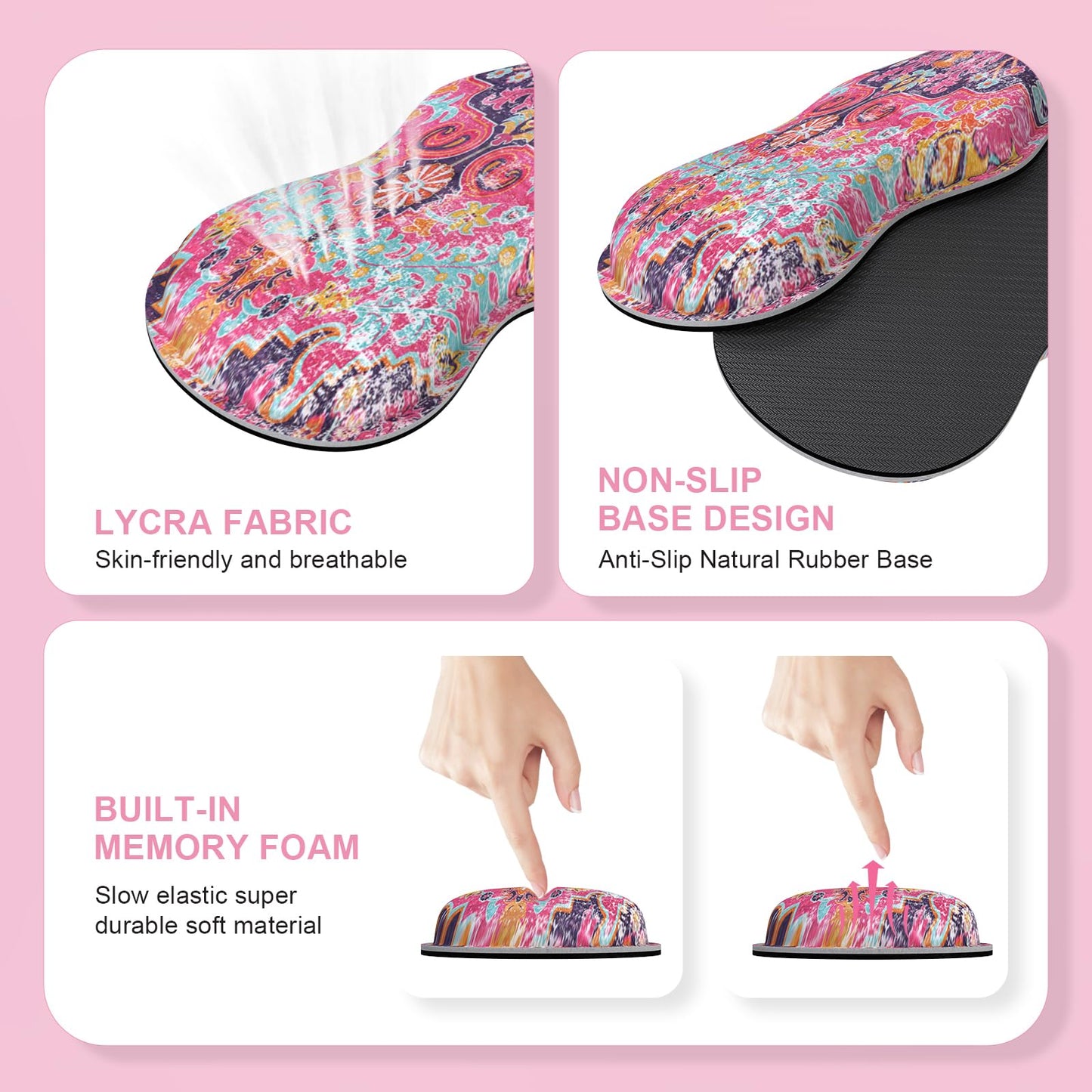iLeadon Boho Desk Mat Set,Large Mouse Pad and Keyboard Wrist Rest