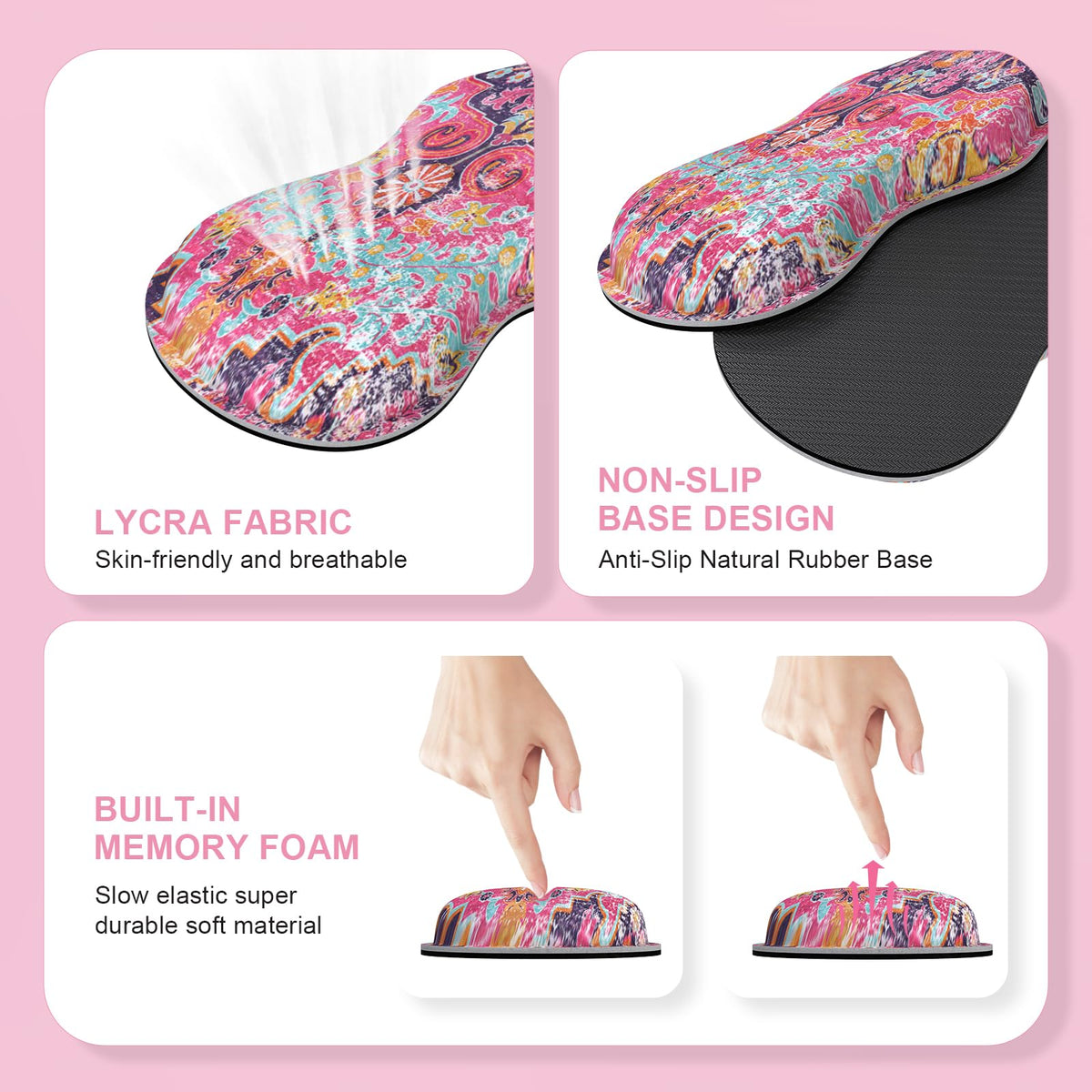 iLeadon Boho Desk Mat Set,Large Mouse Pad and Keyboard Wrist Rest