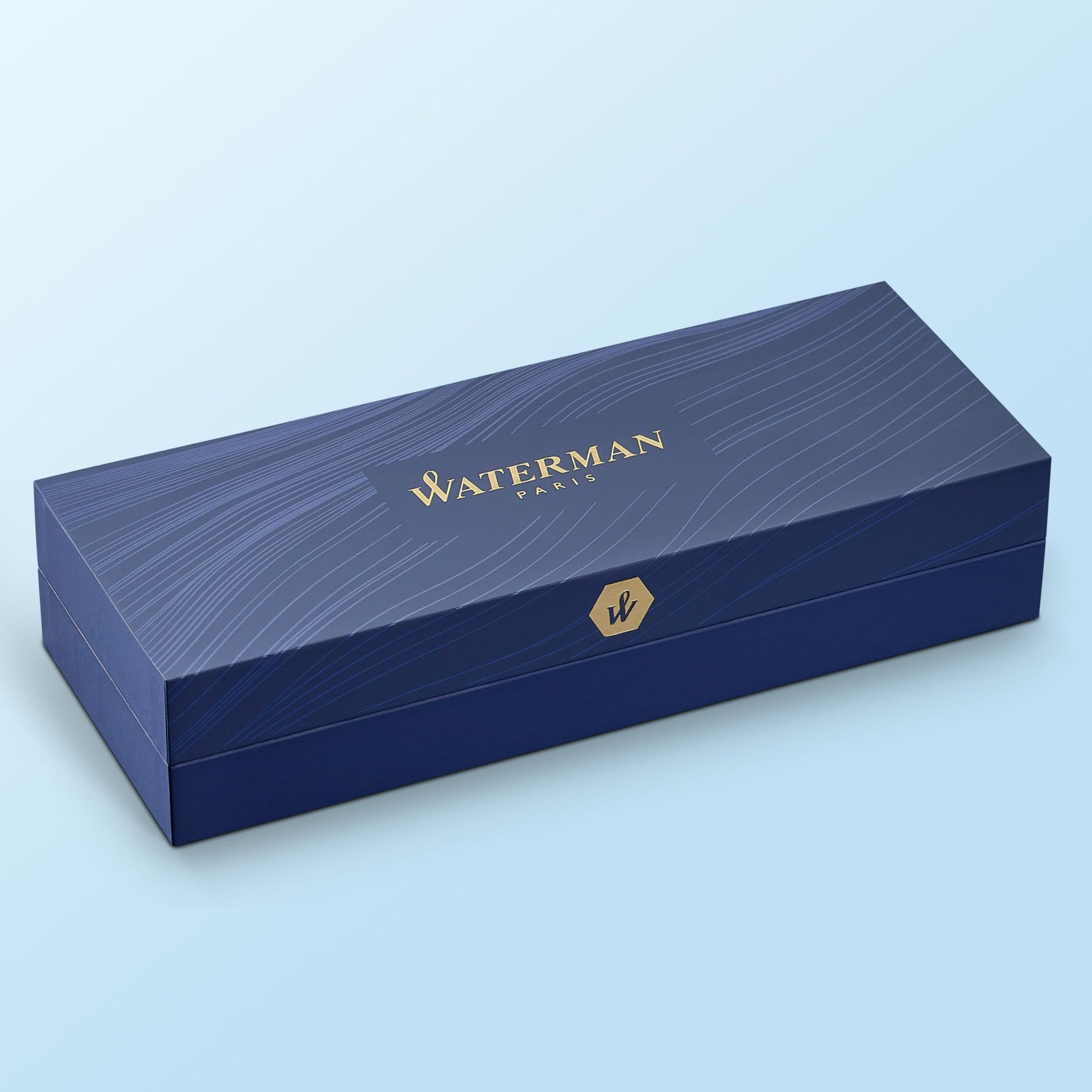 Waterman Hémisphère Ballpoint Pen | Stainless Steel with Chrome Trim | Medium Point | Blue Ink |