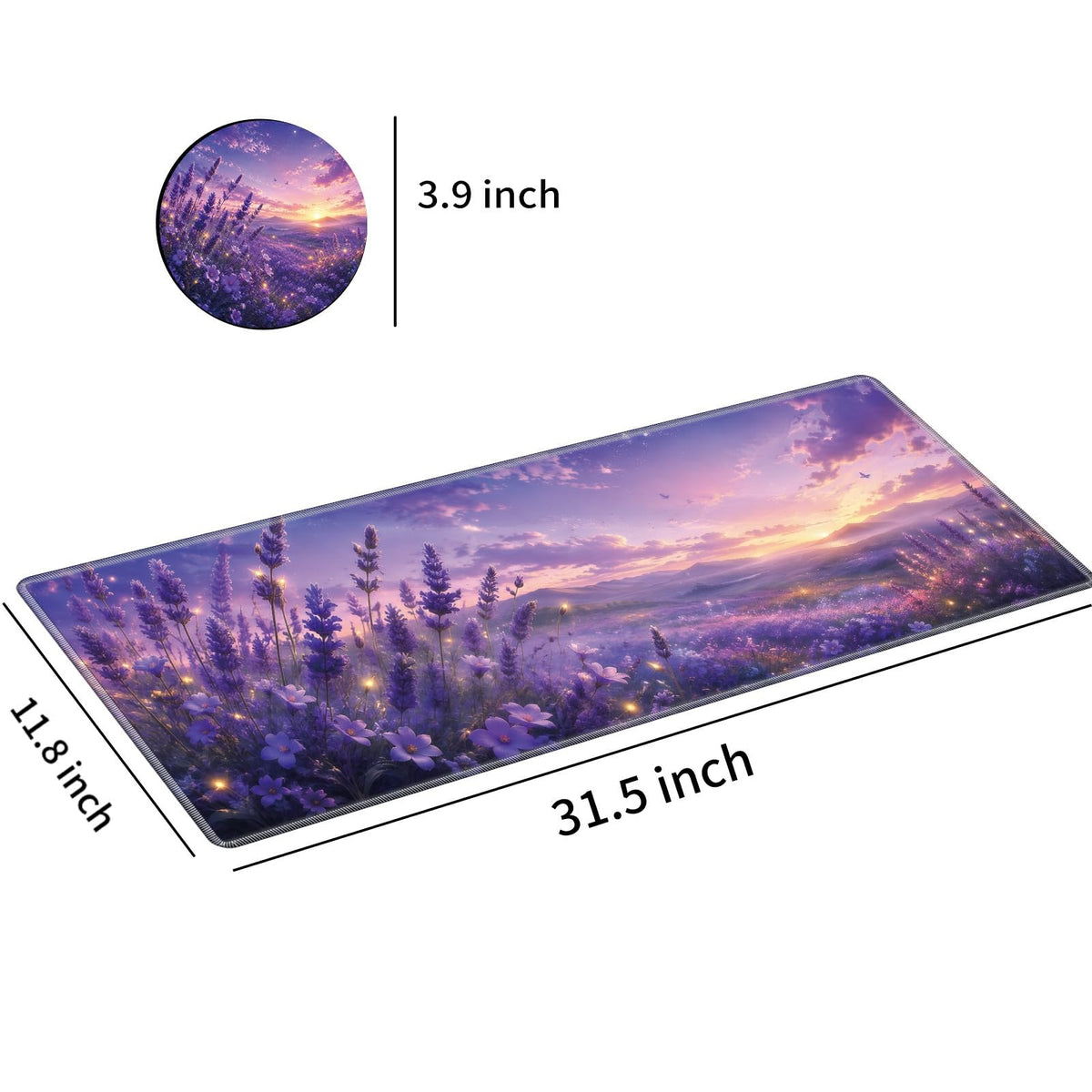 Desk Mat Large Gaming Mouse Pad + Coaster