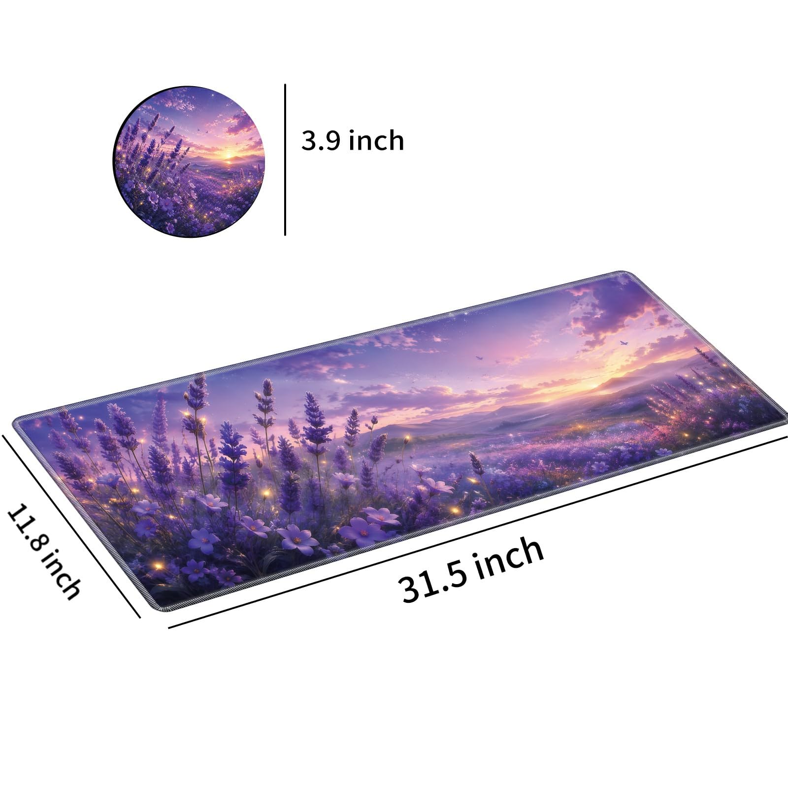 Desk Mat Large Gaming Mouse Pad + Coaster