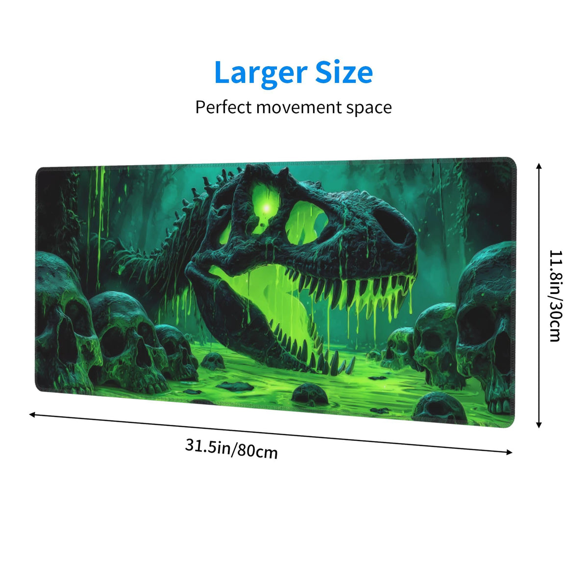 Dinosaur Mouse Pad Extended Large Gaming Mouse Pad XL Stitched Edges for Gamer Home Office 31.5 X