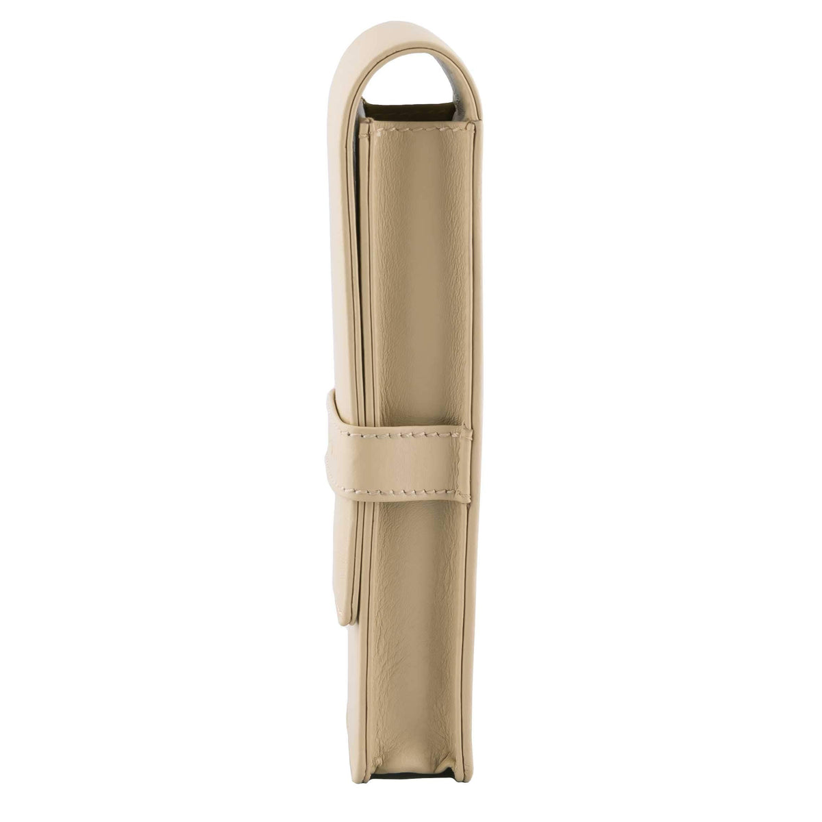 DiLoro Leather Double Pen Case Pencil Pouch Holder for Two Fountain Ballpoint Rollerball Pens and