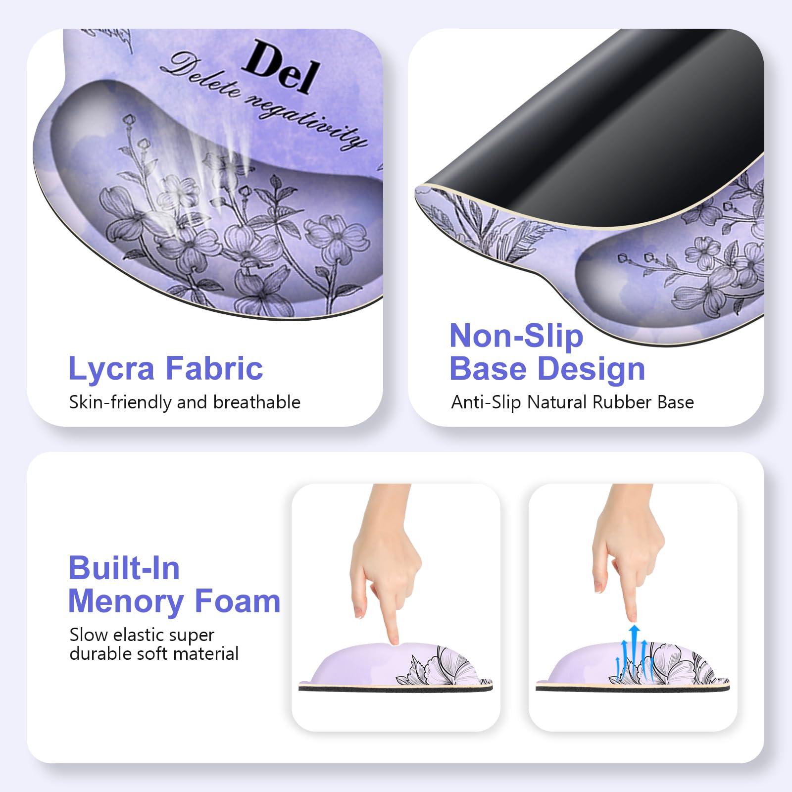 Mouse Pad, 4 in1 Large Desk Mat, Desk Pad Matt for Desktop, Anti-Slip XXL Big Computer Ergonomic