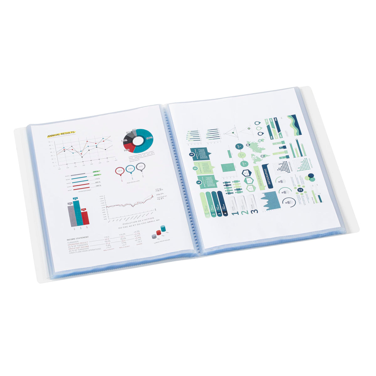 Viquel - A4 200 Views - Customisable Document Holder - 100 Smooth Quality Pockets - Colourless