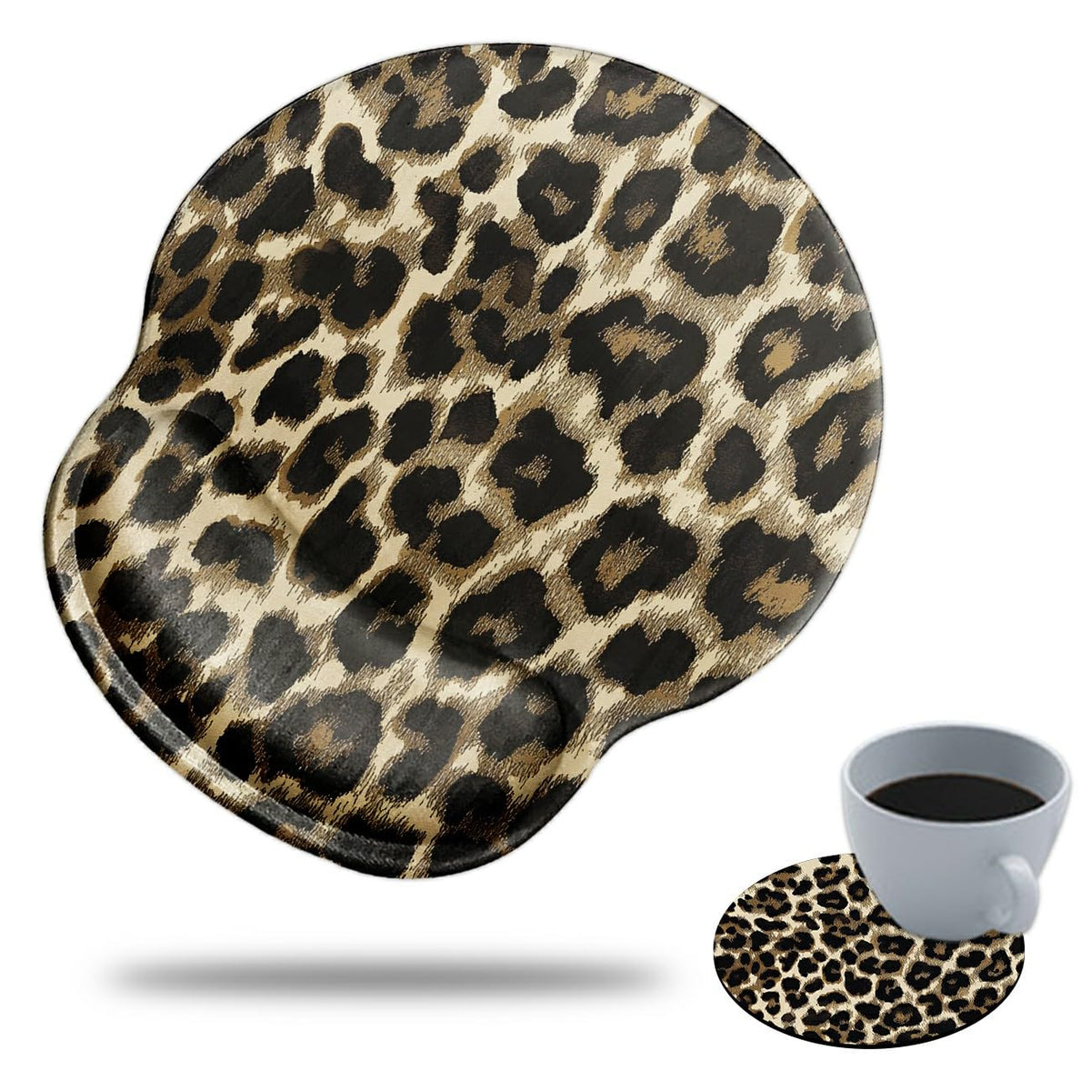 Gaming Mouse Pad with Wrist Support, Spsun Leopard Grain Pattern Custom Design Cute Mousepad,Pain