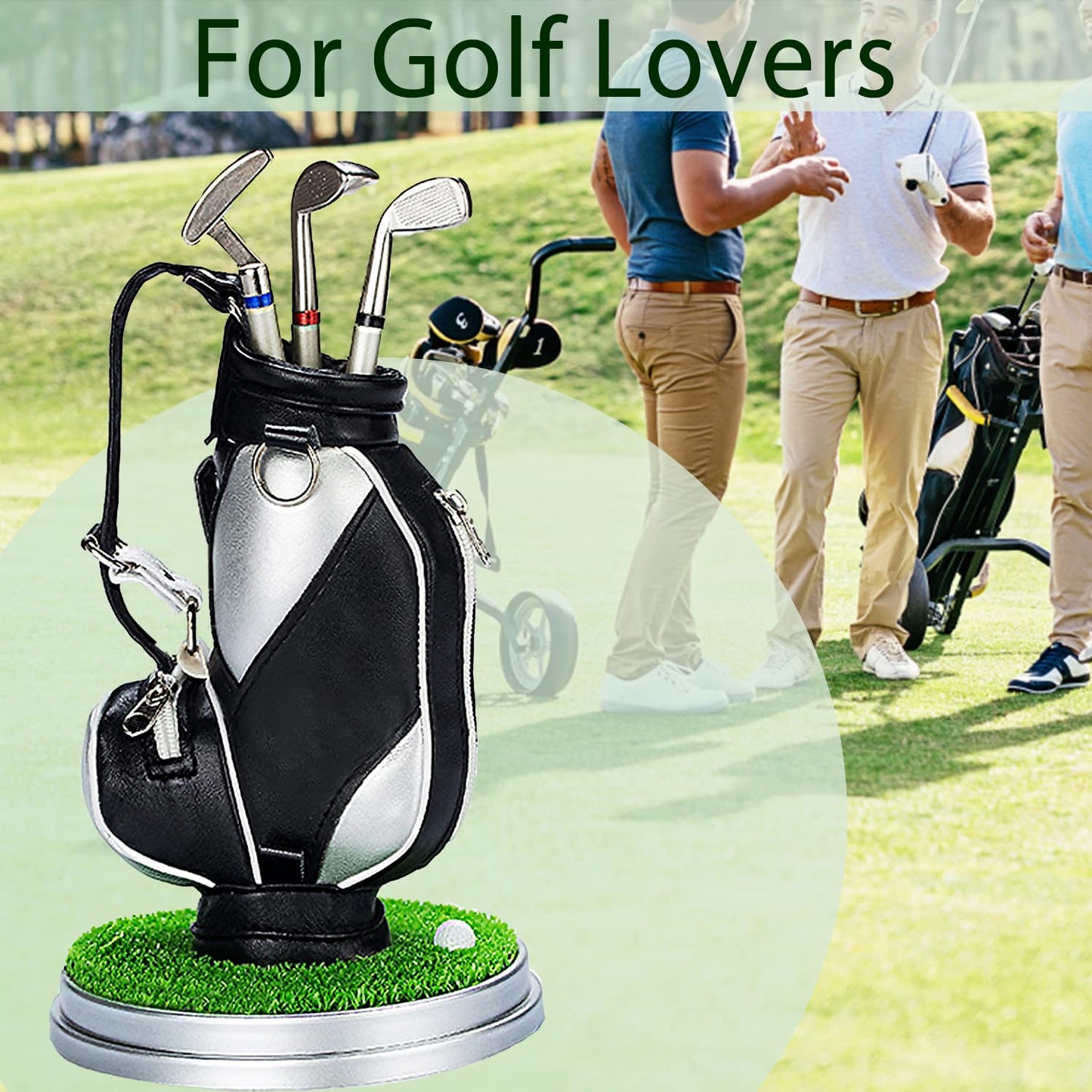 Jishi Golf Gifts for Men Golf Pen Holder Stocking Stuffers for Adults Men Golfers, Funny White