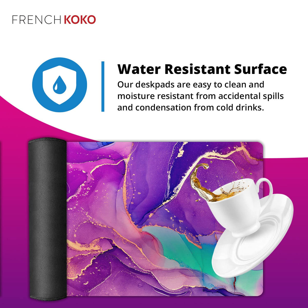 French KOKO Large Mouse Pad Desk Mat Protector Keyboard Pad Desktop Office School Essentials Decor