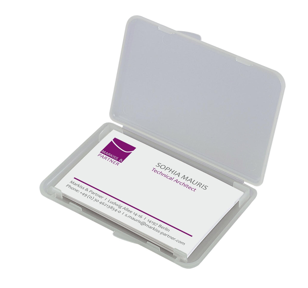 Sigel VA140 Business Card Case, transparent, matt