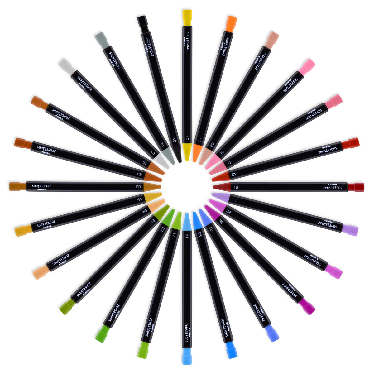 Zebra Pen Zensations Colored Mechanical Pencil, Assorted, #2, 2.0mm, 24-Pk