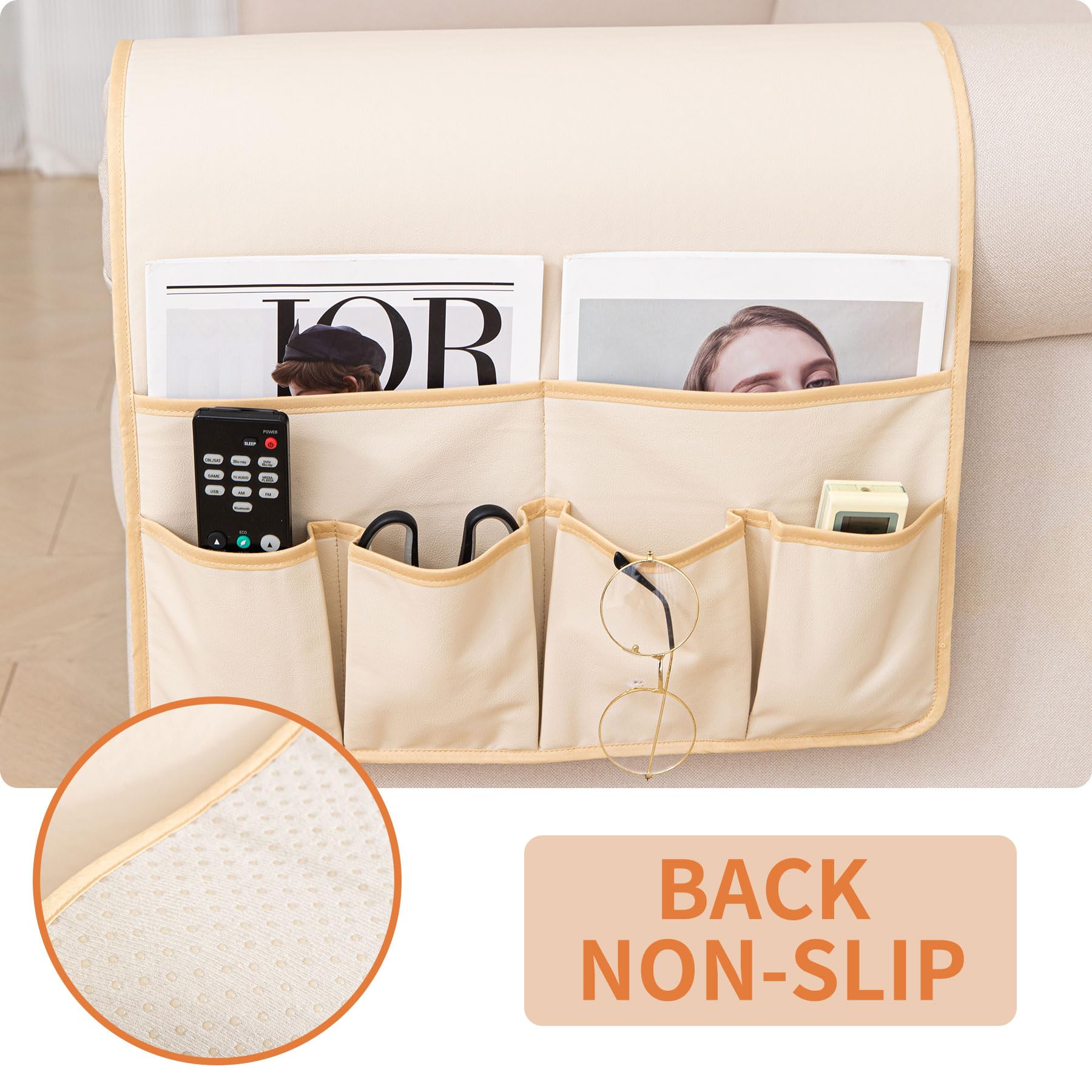 HAOMAIJIA Sofa Armrest Organizer, Remote Control Holder for Recliner Couch