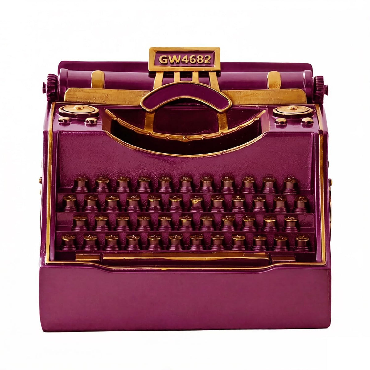Amoysanli Retro Typewriter Pen Holder Desk Organizers for Writer's Purple