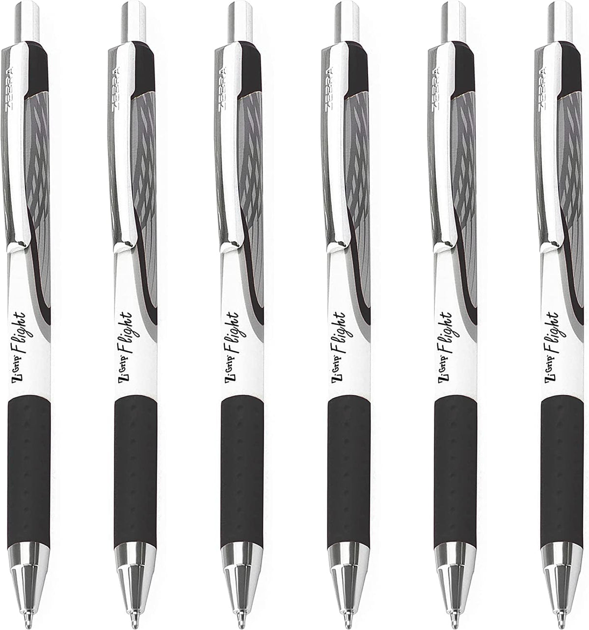 Zebra Classic Z-Grip Flight Ballpoint Pens - 1.2mm - Black Ink - Pack of 10