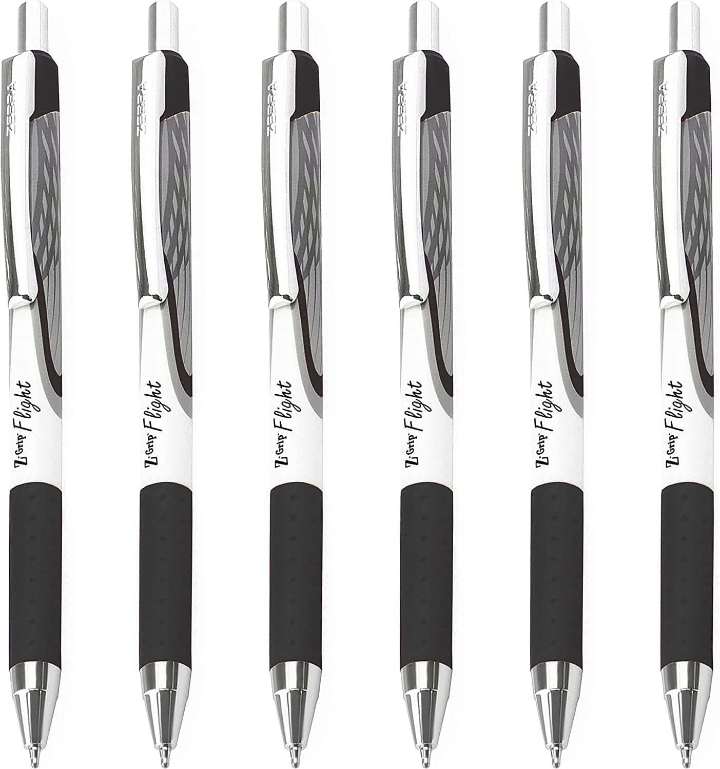 Zebra Classic Z-Grip Flight Ballpoint Pens - 1.2mm - Black Ink - Pack of 10