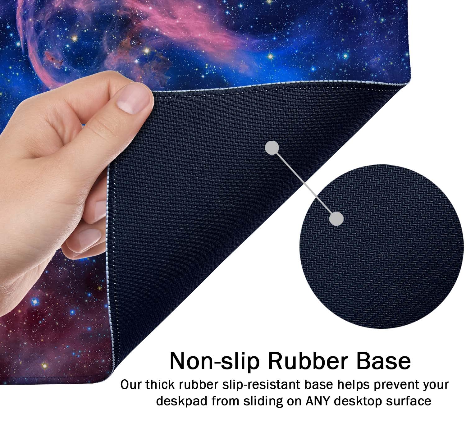 SSOIU Extended Gaming Mouse Pad (35.5x15.7 in), Large Non-Slip Rubber Base Mousepad with Stitched
