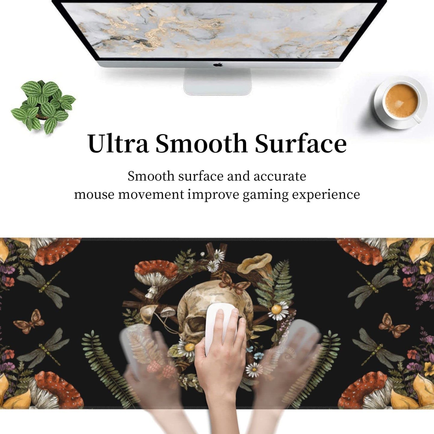 Sigouyinei Extra Large Desk Pad 31.5x12in Office Gaming Non-Slip Mouse Pad