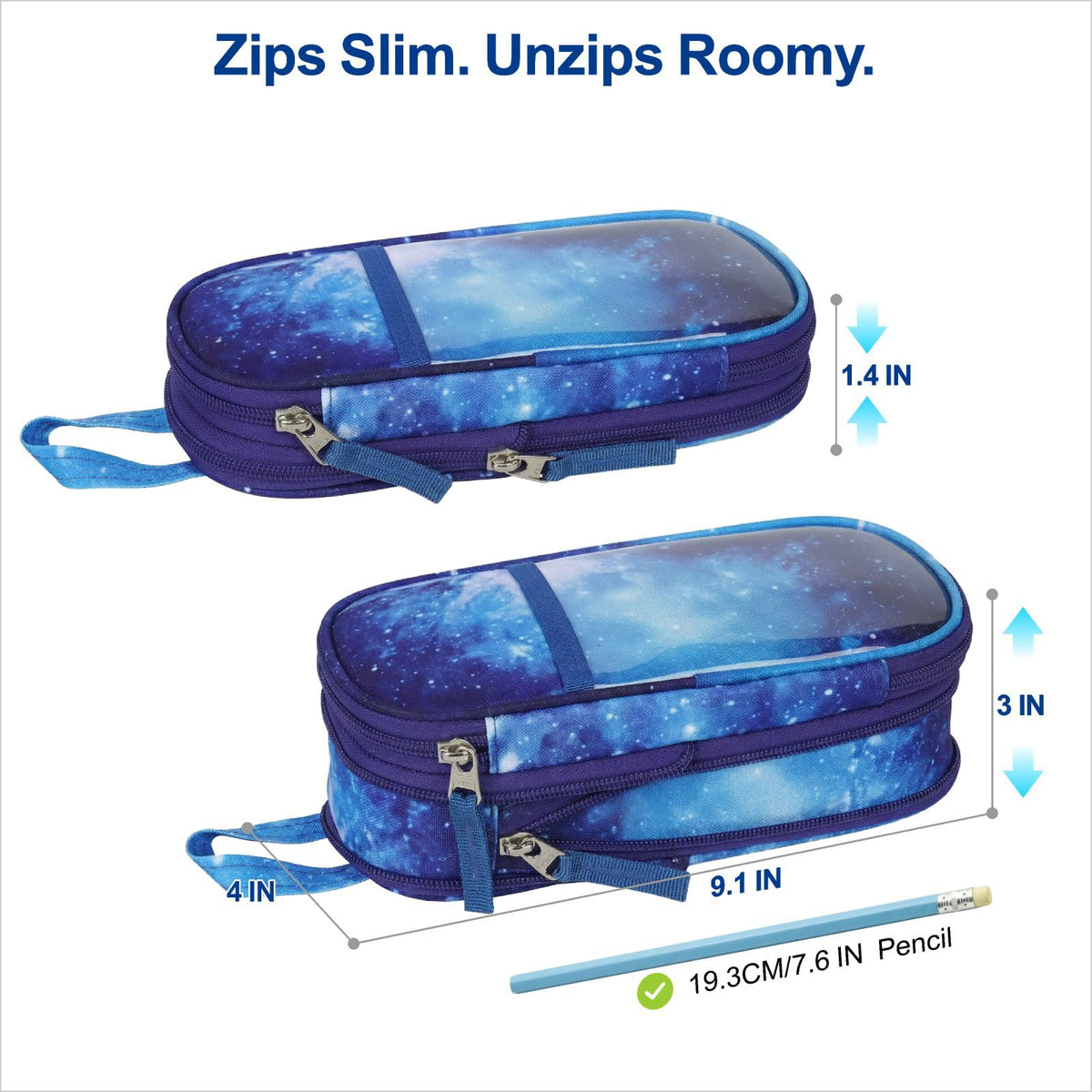 Bagseri Pencil Case for Boys - Expandable Cute Kids Pencil Case