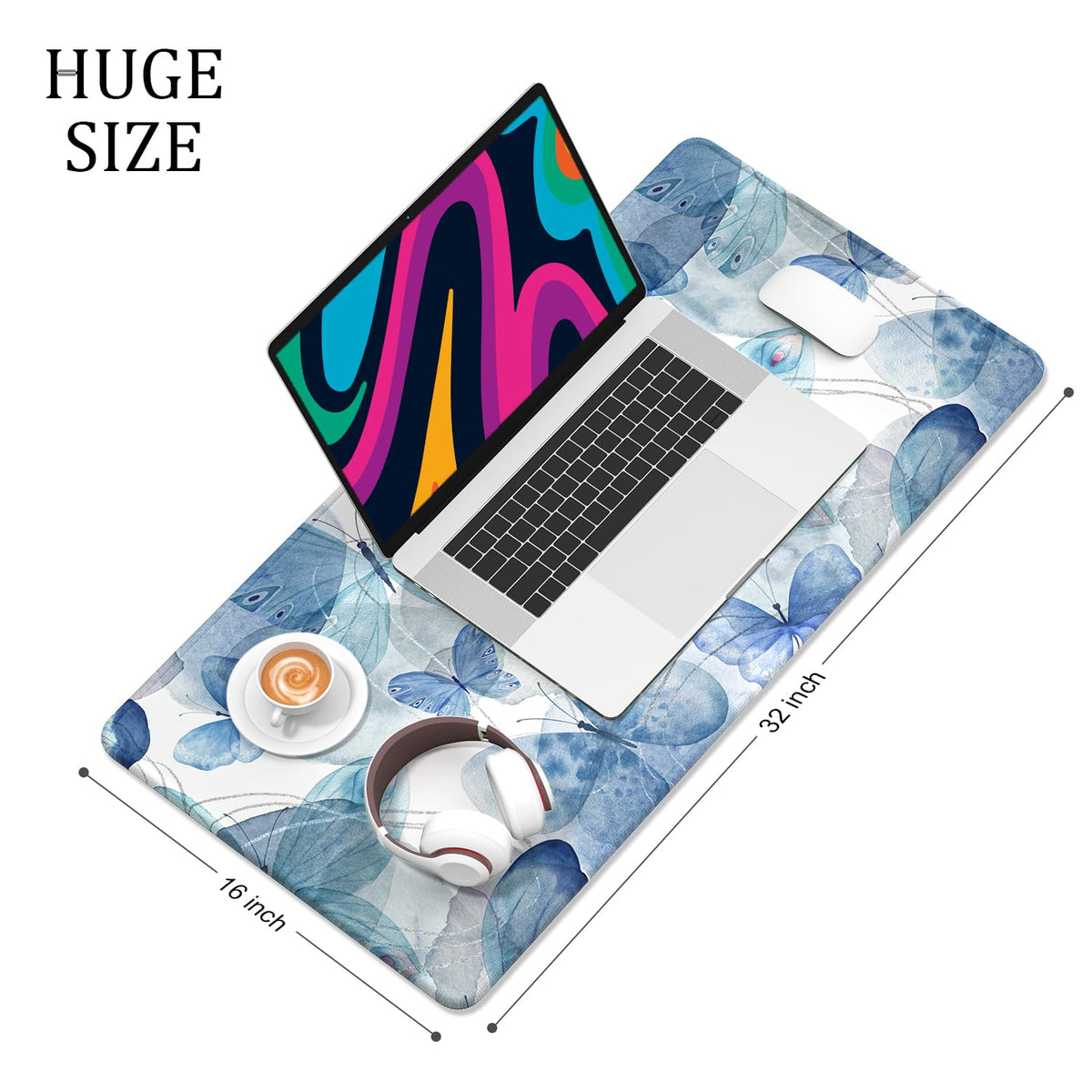 Desk Mat, 32" x 16" XXL Extended Large Gaming Mouse Pad, Desktop Decor Desk Pad, Cute Men Women