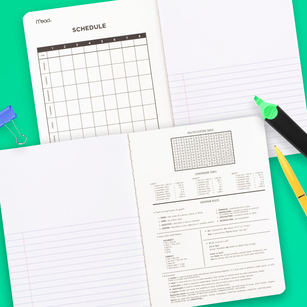 Mead Composition Notebook, Wide Ruled Paper, 9-3/4" x 7-1/2", 100 Sheets per Comp Book, Black/White