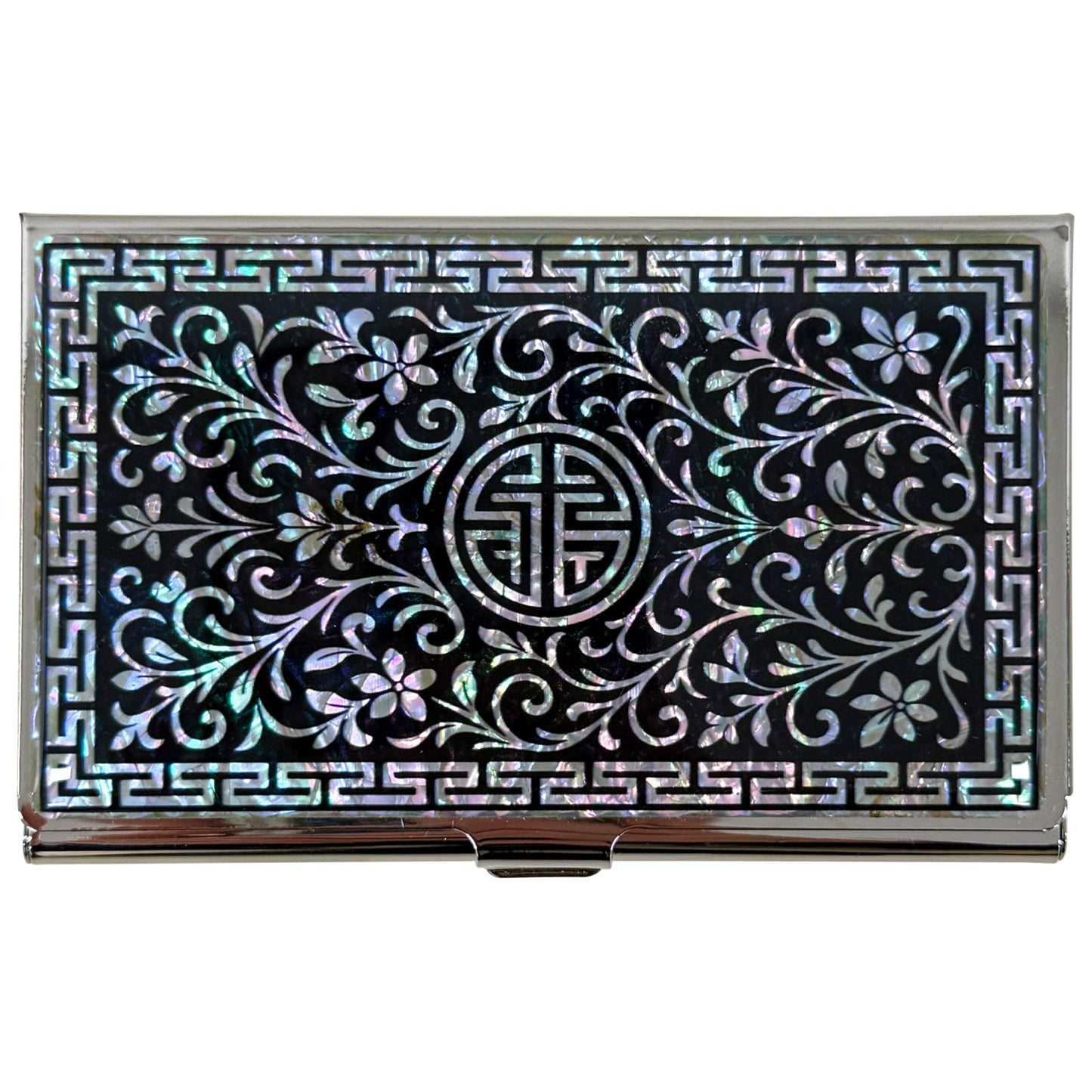 Nacreh Mother of Pearl Business Card Case Credit Id Name Holder Travel Wallet Art Painting Design