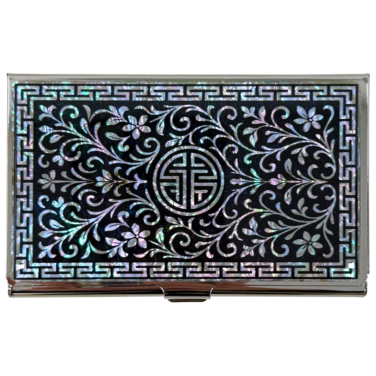 Nacreh Mother of Pearl Business Card Case Credit Id Name Holder Travel Wallet Art Painting Design