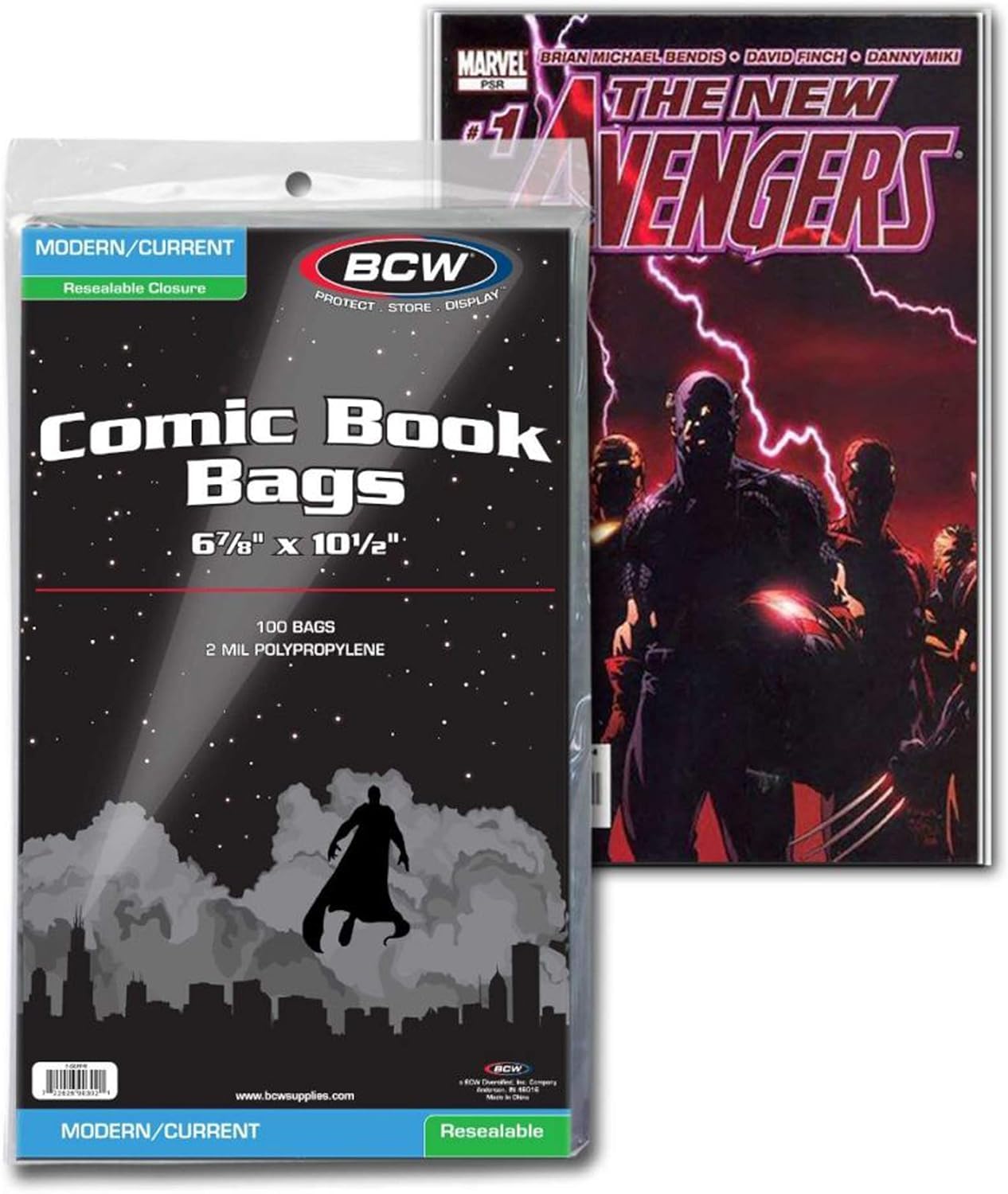 BCW Starter Comic Book Storage Kit | Storage Box, Partitions, Resealable Acid-Free Bags, Comic