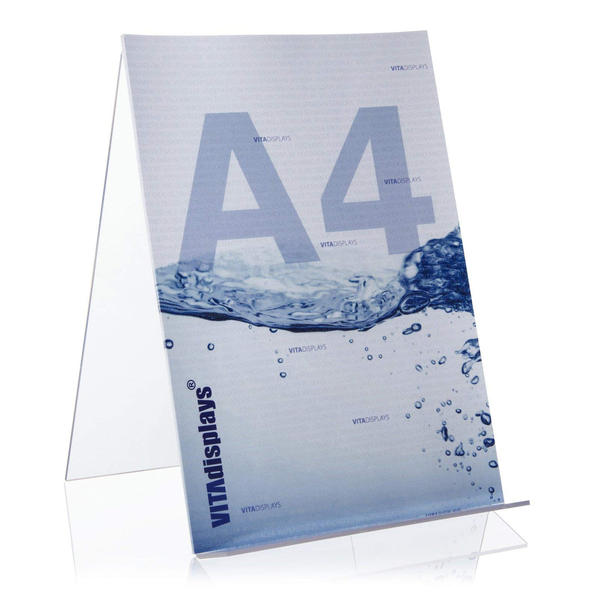 Plexiglas® Book Stand/Display as Goods Carrier and Angled Stand in DIN A4 Format