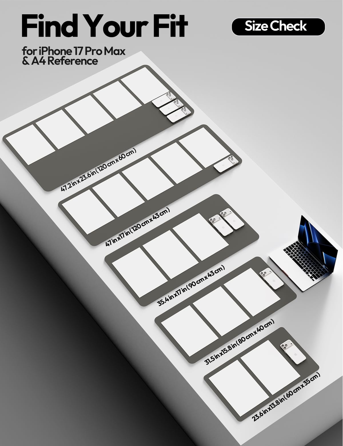 YSAGi Leather Desk Pad Protector, Office Desk Mat, Large Mouse Pad, Non-Slip PU Leather Desk