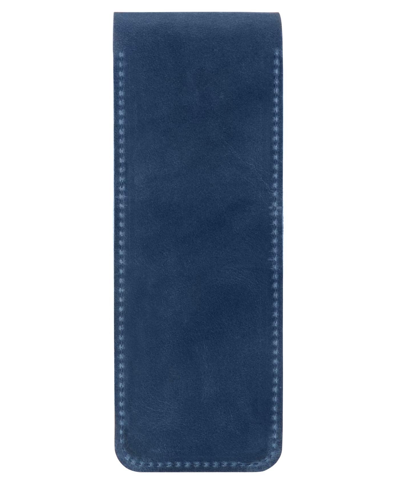 Londo Genuine Leather Pen and Pencil Case with Tuck in Flap, Stationery Bag