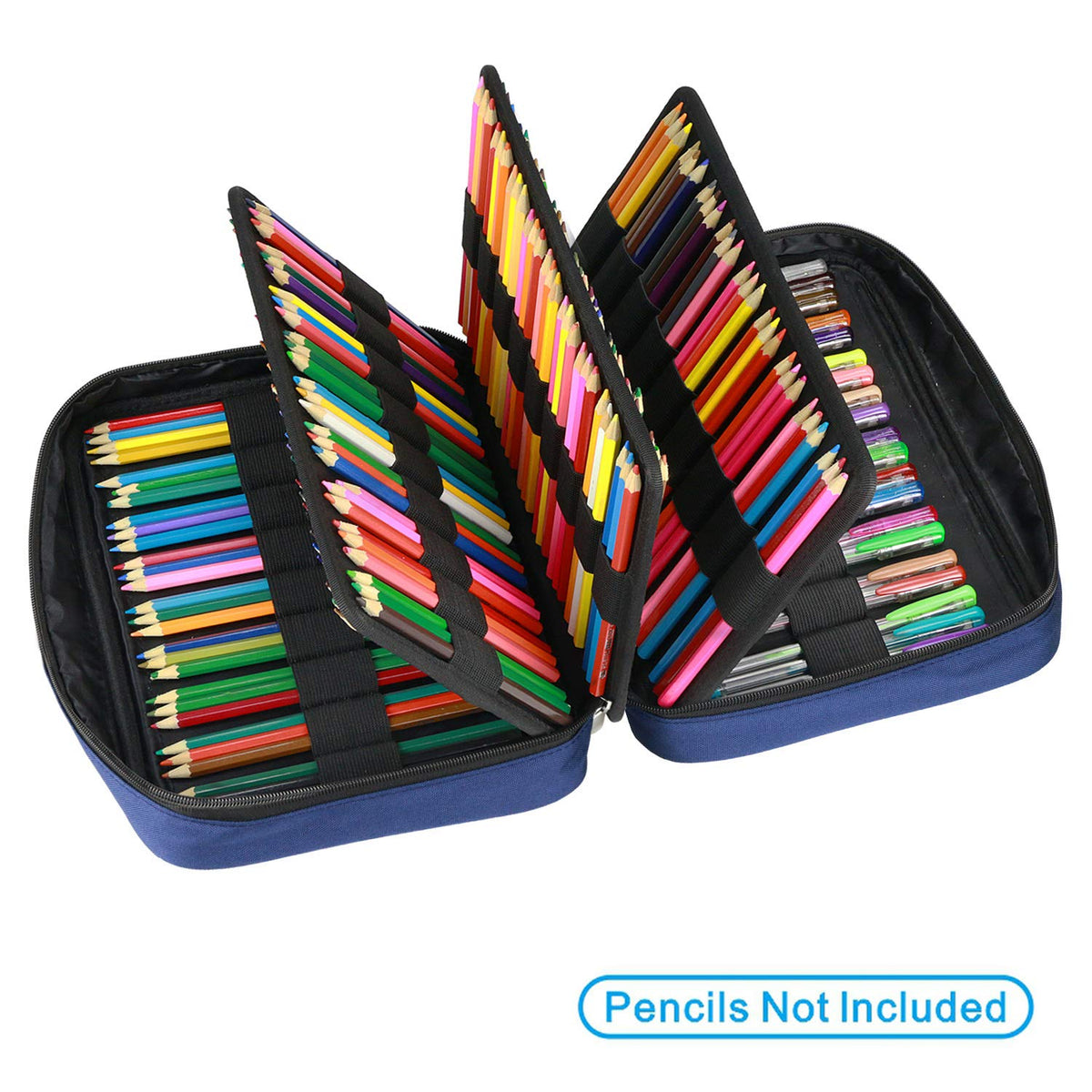 YOUSHARES 220 Slots Colored Pencil Case, 145 Slots Gel Pens fo Coloring Case Organizer, Handy