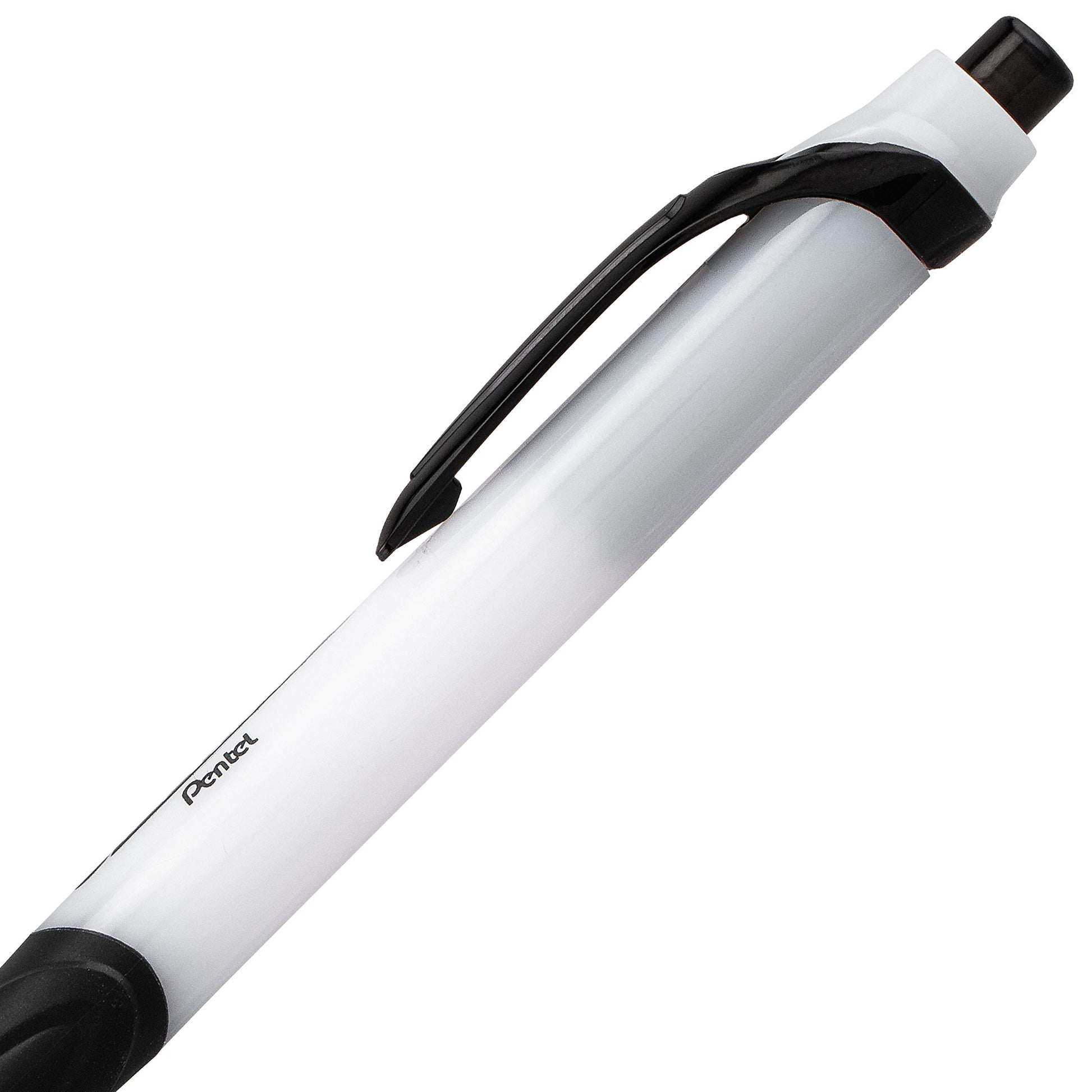 Pentel GlideWrite Ballpoint Pen with TechnIFlo Ink, (1.0mm) Medium Line, Black, Box of 12 (BX910-A)