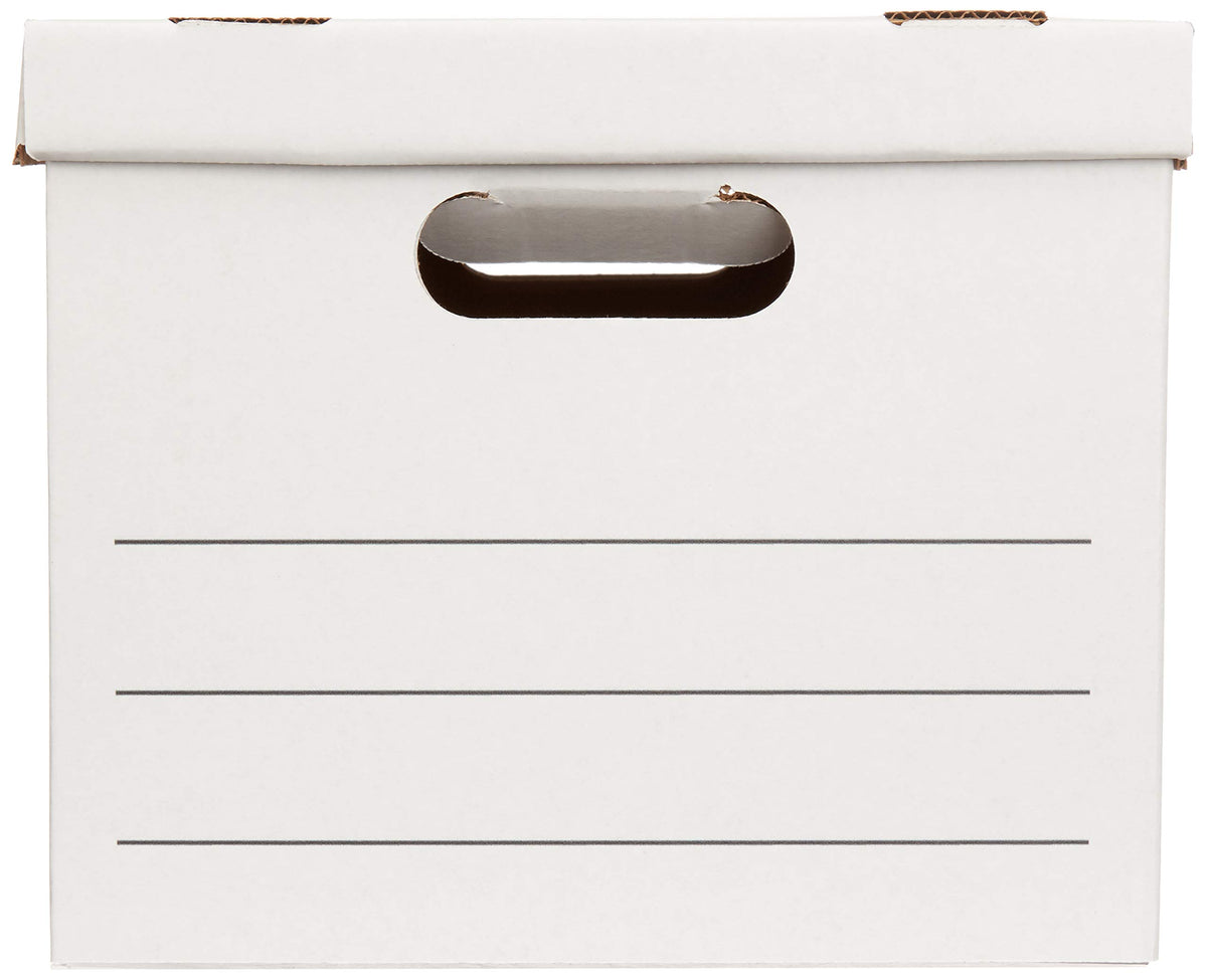 Amazon Basics Storage/Filing Boxes with Lift-Off Lid, Letter/Legal Size, Collapsible, Tape-Free