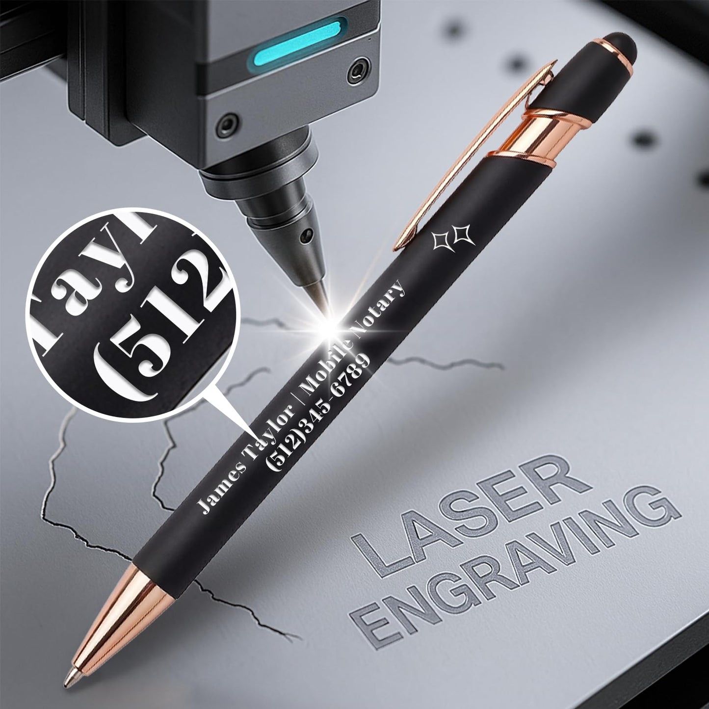 WNNNS Bulk Custom Pens Personalized, Up to 3000 PCS Customized Pens with Name & Logo, Retractable