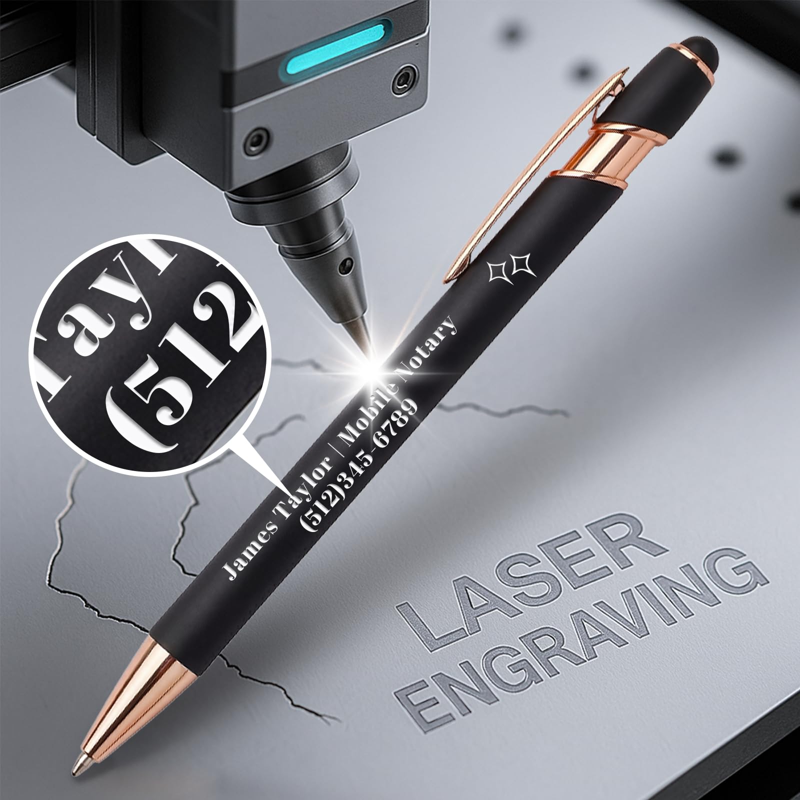 WNNNS Bulk Custom Pens Personalized, Up to 3000 PCS Customized Pens with Name & Logo, Retractable