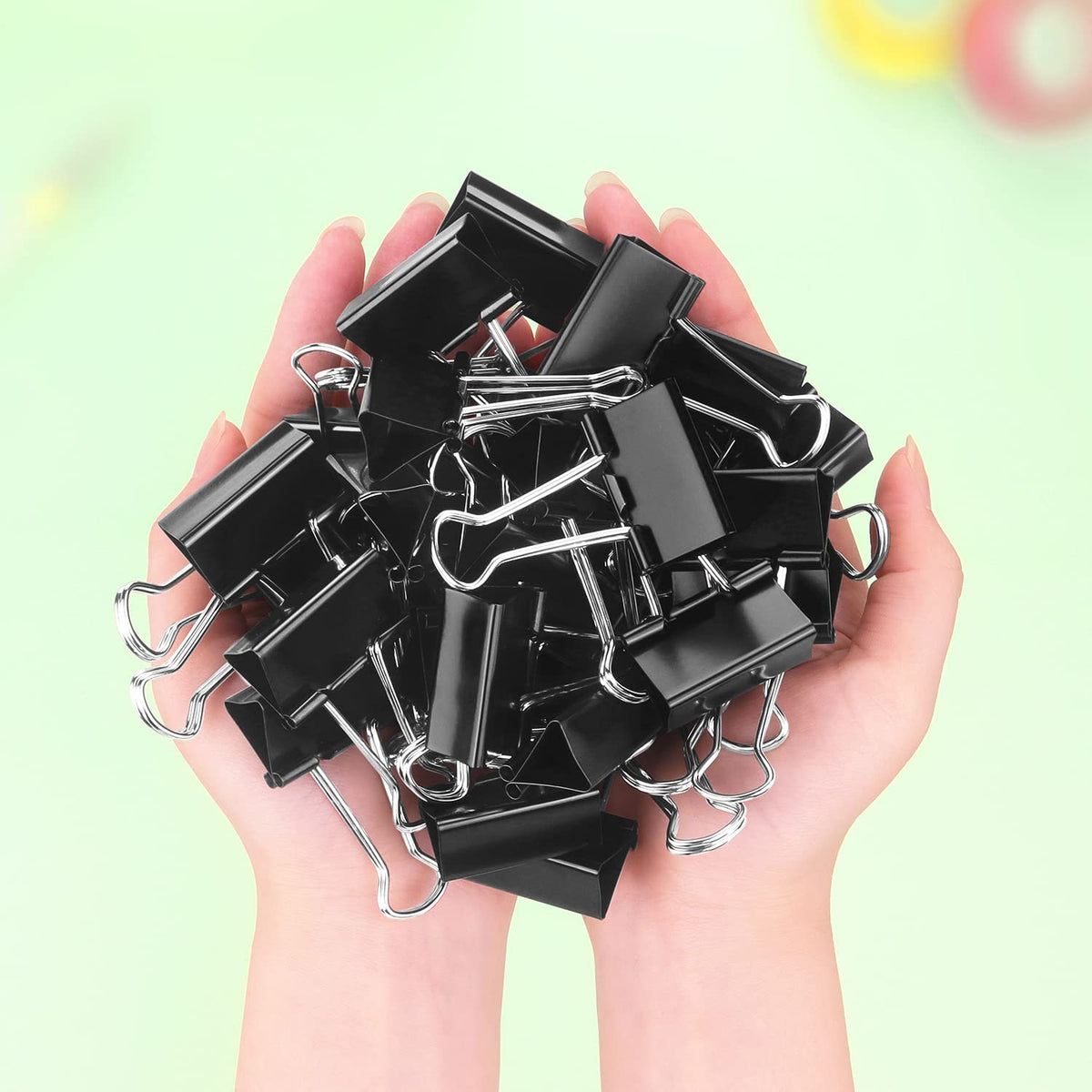 ZZTX 36 Pack Binder Clips 1.3 Inches Black