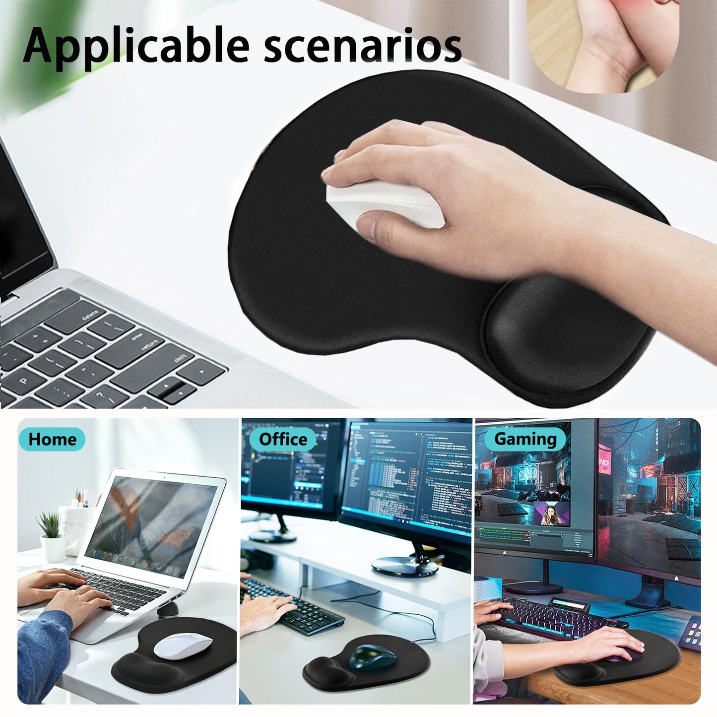 Custom Mouse Pad with Wrist Support，Ergonomic Personalized Mousepad,Add Personalized Photo & Text