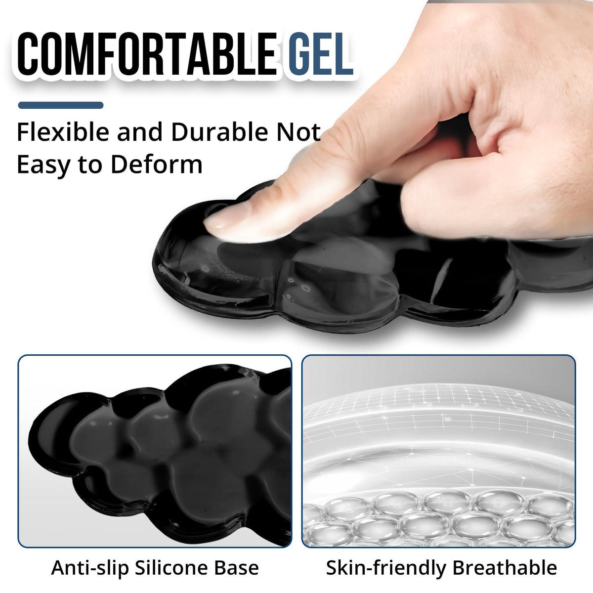 Keyboard Wrist Rest Set — Ergonomic Cloud Wrist Rest Keyboard and Mouse Pad, Non-Slip Desk
