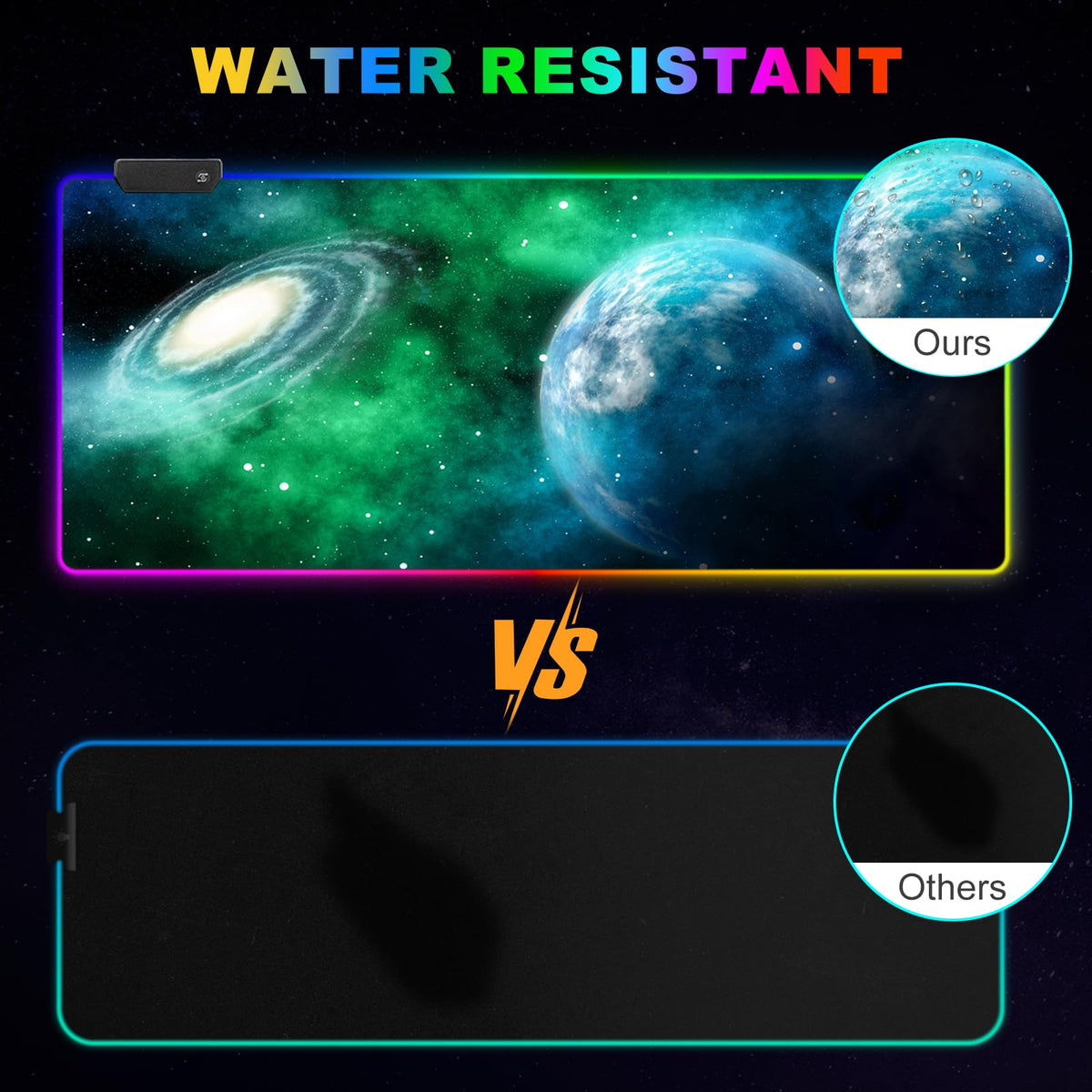 ARTSO Large RGB Gaming Mouse Pad, Led Big Mouse mat with 14 Light Modes, Extended Soft Computer